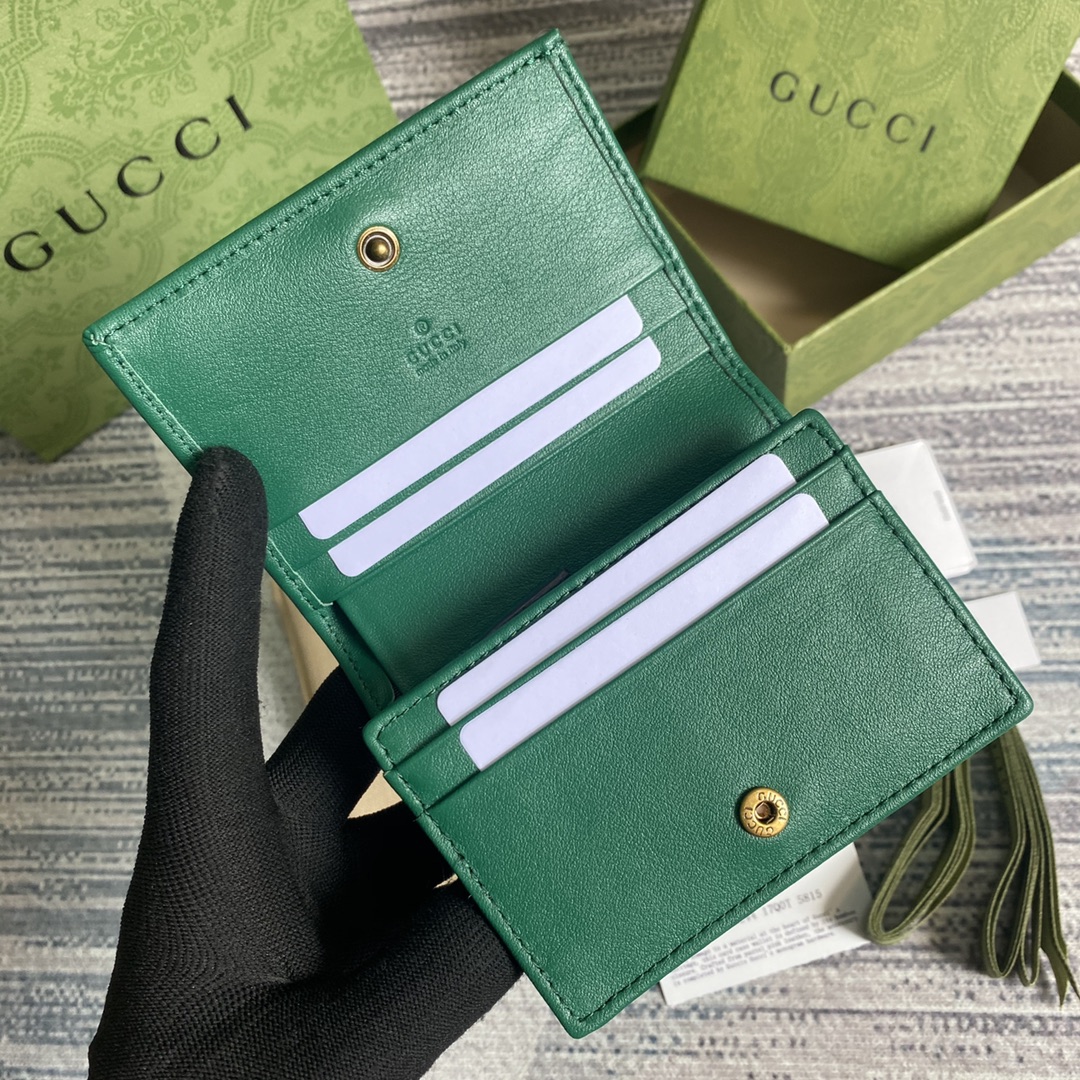 Gucci Diana Card Case Wallet 658244 Green